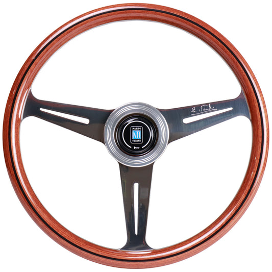 Nardi Classic Wood Steering Wheel - 360mm Flat Aluminum Spokes