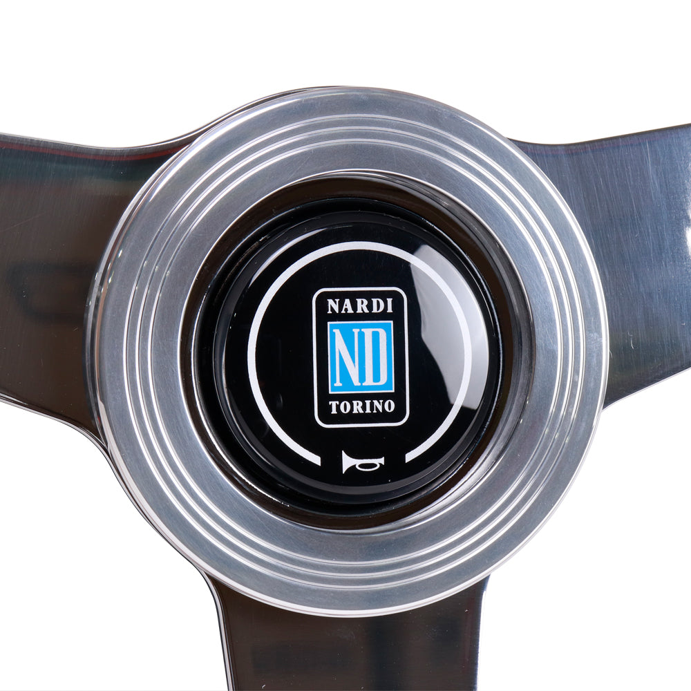 Nardi Classic Wood Steering Wheel - 360mm Flat Aluminum Spokes