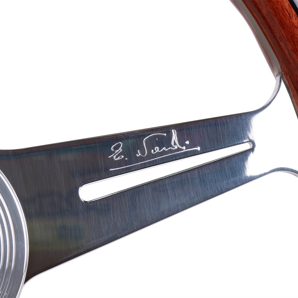Nardi Classic Wood Steering Wheel - 360mm Flat Aluminum Spokes