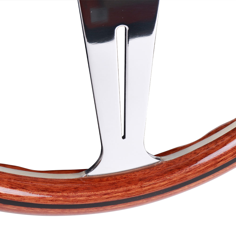 Nardi Classic Wood Steering Wheel - 360mm Flat Aluminum Spokes