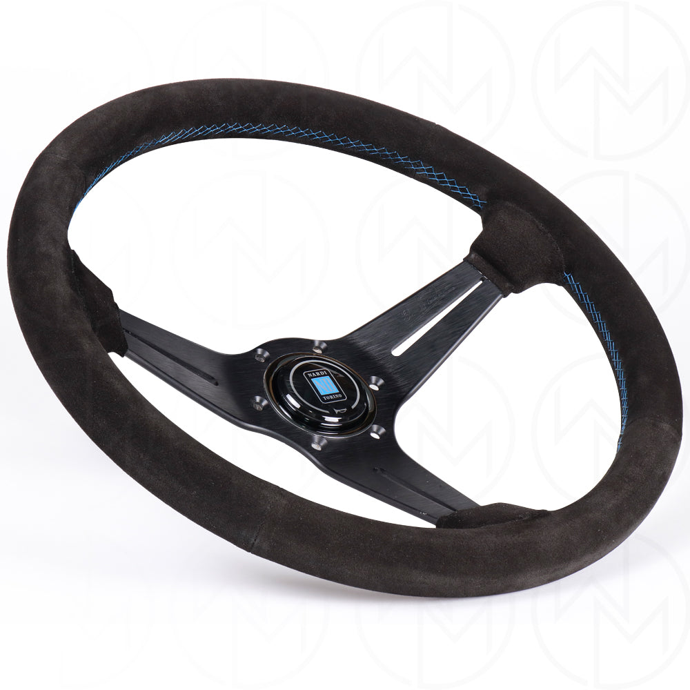 Nardi Sport Rally Deep Corn Steering Wheel - 350mm Suede w/Blue Stitch