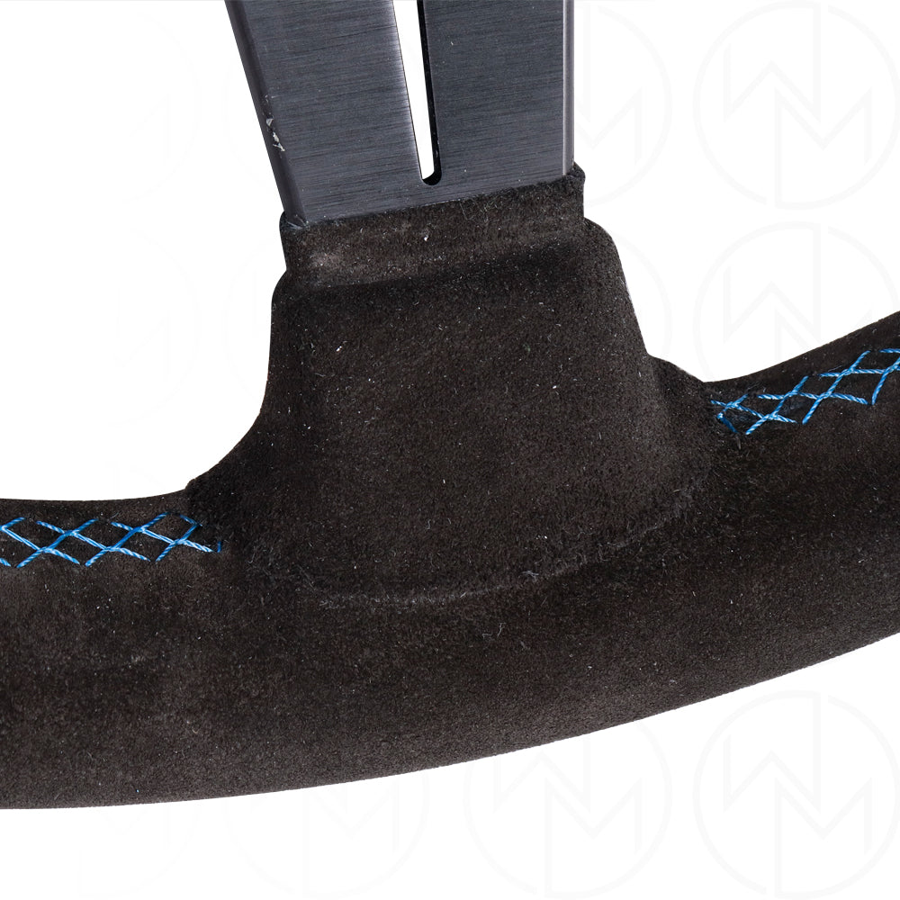 Nardi Sport Rally Deep Corn Steering Wheel - 350mm Suede w/Blue Stitch