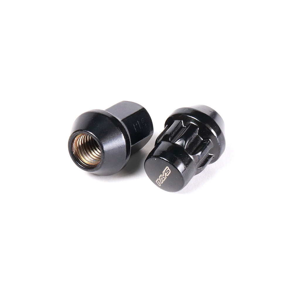 RAYS 17 Hex L31 Lugnut And Lock Set 6H Black - M12x1.50