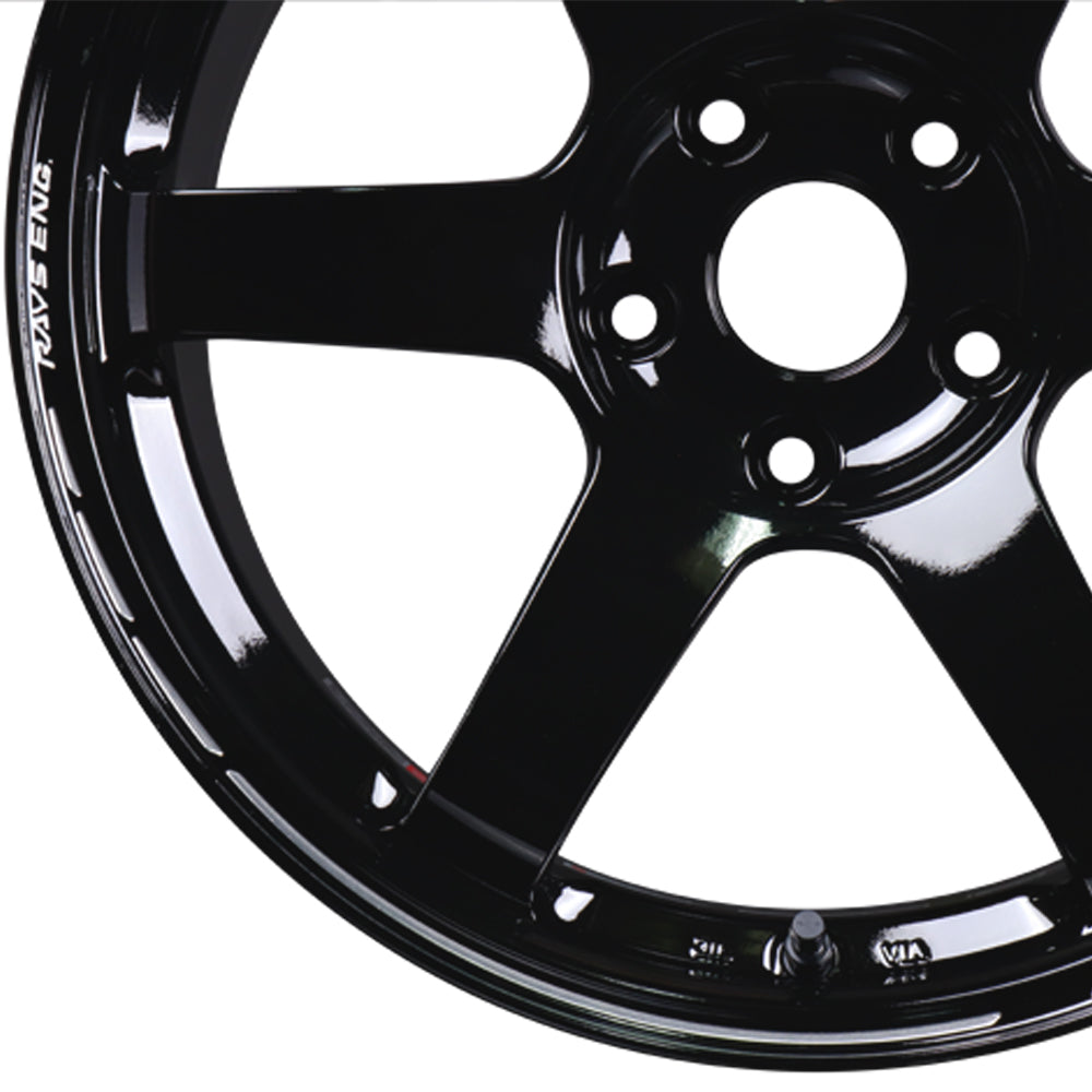 Volk Racing TE37 Saga S-Plus Time Attack Wheels - Black/Redot / 18x9.5 / 5x120 / +38