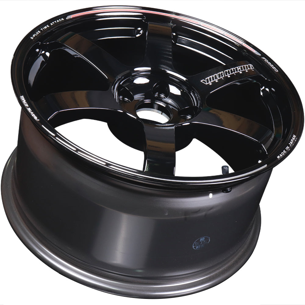 Volk Racing TE37 Saga S-Plus Time Attack Wheels - Black/Redot / 18x9.5 / 5x120 / +38