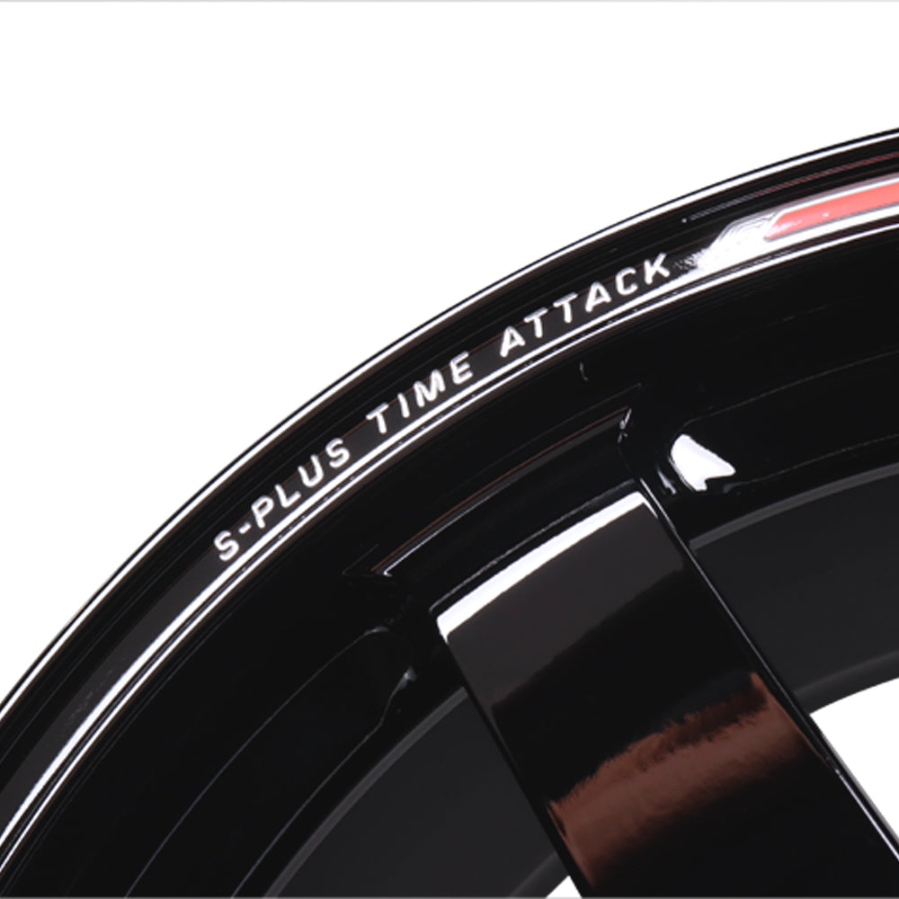Volk Racing TE37 Saga S-Plus Time Attack Wheels - Black/Redot / 18x9.5 / 5x120 / +38