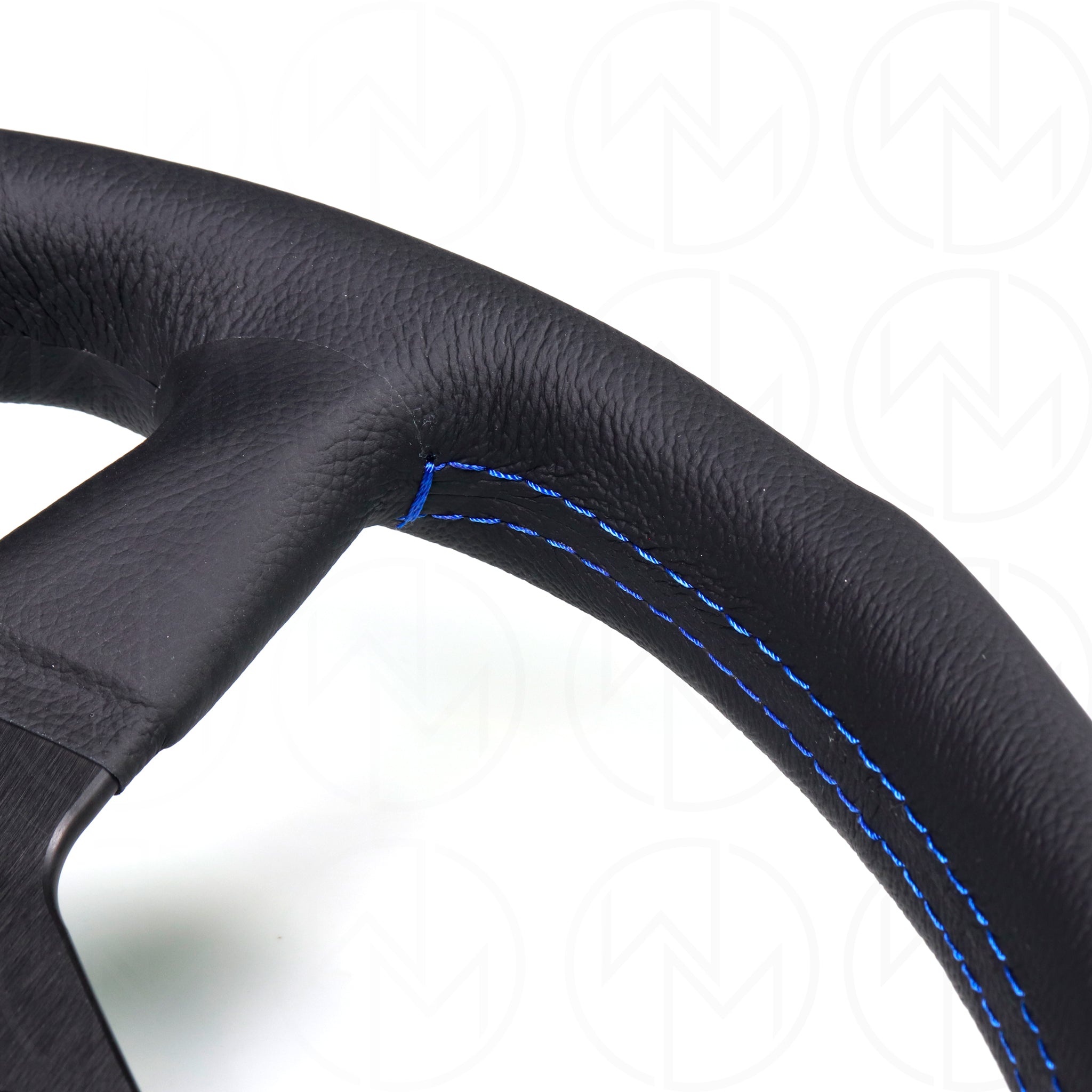 Momo Monte Carlo Steering Wheel - 350mm Leather w/ Blue Stitch