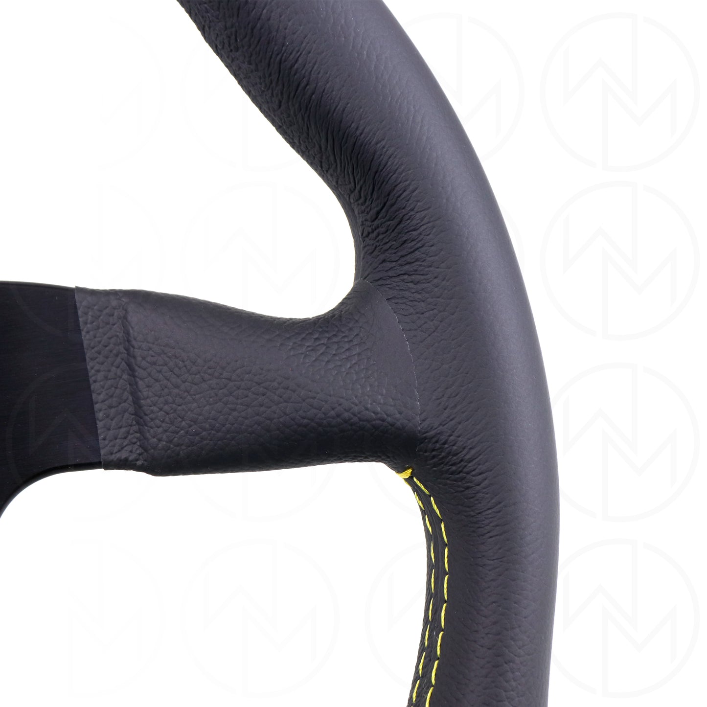 Momo Monte Carlo Steering Wheel - 350mm Leather w/Yellow Stitch