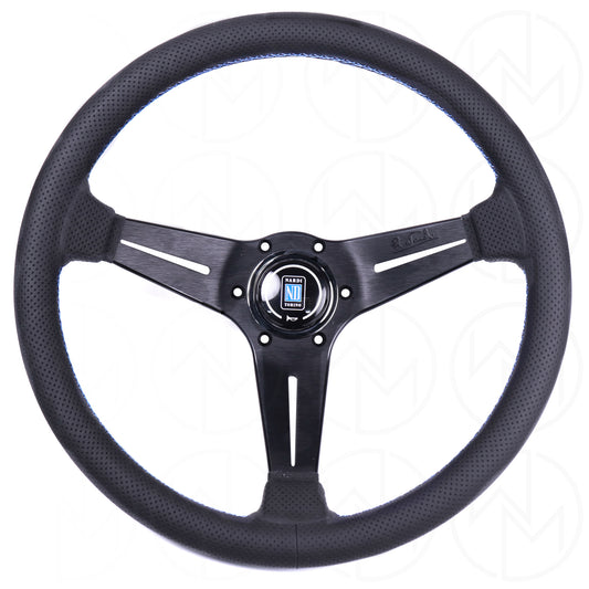 Nardi Sport Rally Deep Corn Steering Wheel - 350mm Perforated Leather w/Blue Stitch