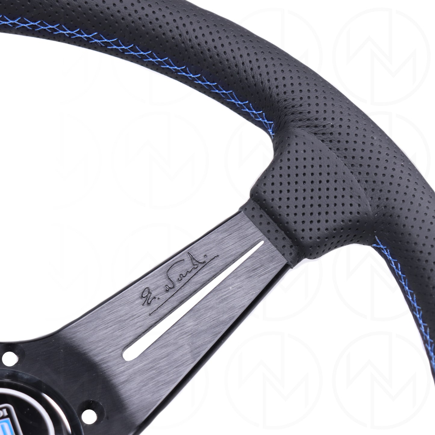 Nardi Sport Rally Deep Corn Steering Wheel - 350mm Perforated Leather w/Blue Stitch