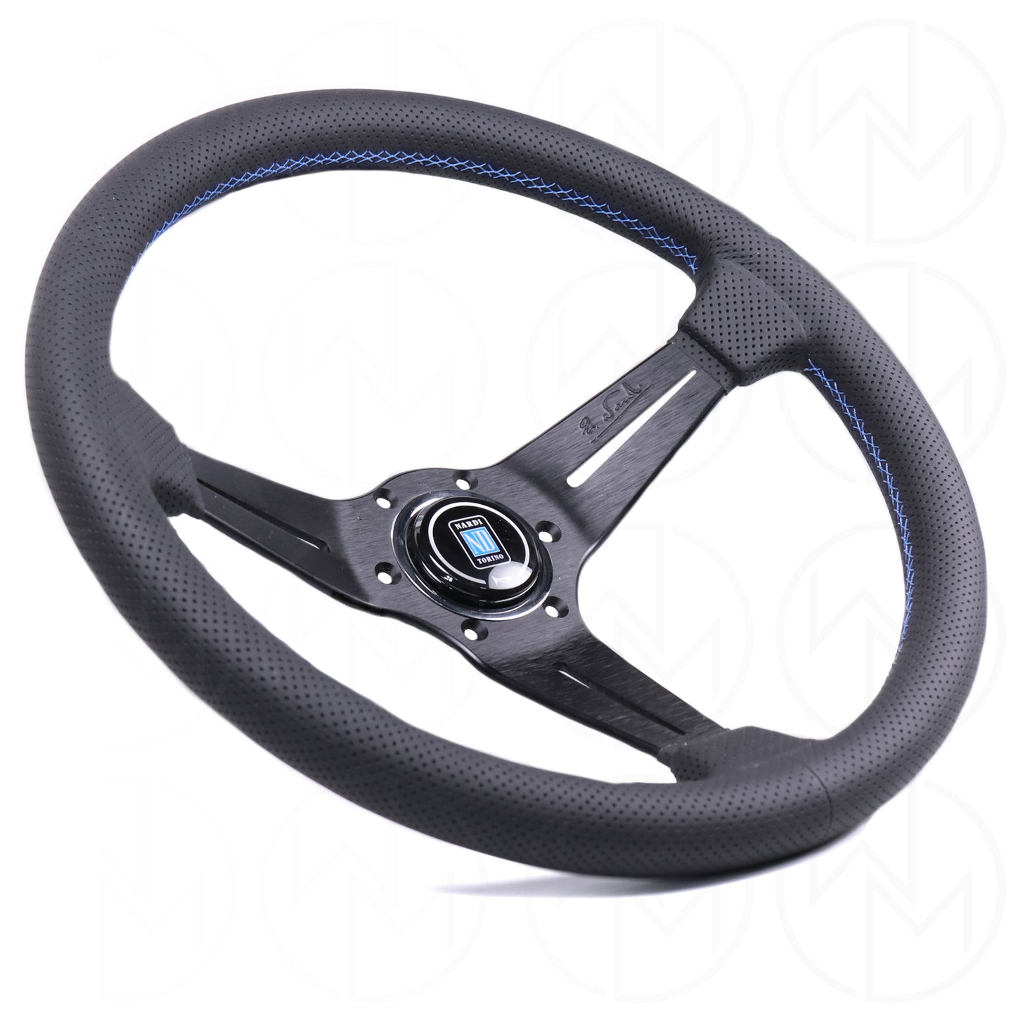 Nardi Sport Rally Deep Corn Steering Wheel - 350mm Perforated Leather w/Blue Stitch