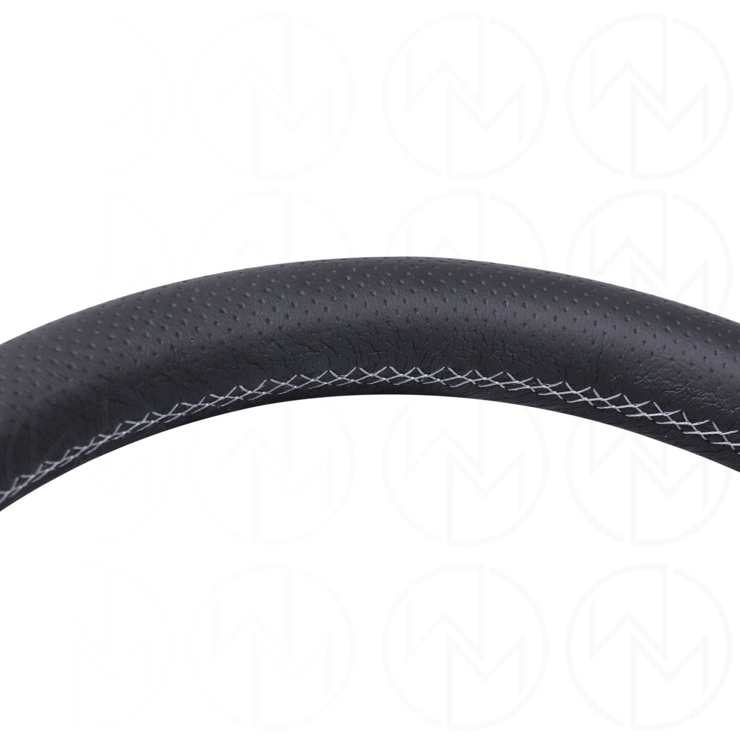 Nardi Competition Steering Wheel - 330mm Perforated Leather w/Silver Spokes & Grey Stitch