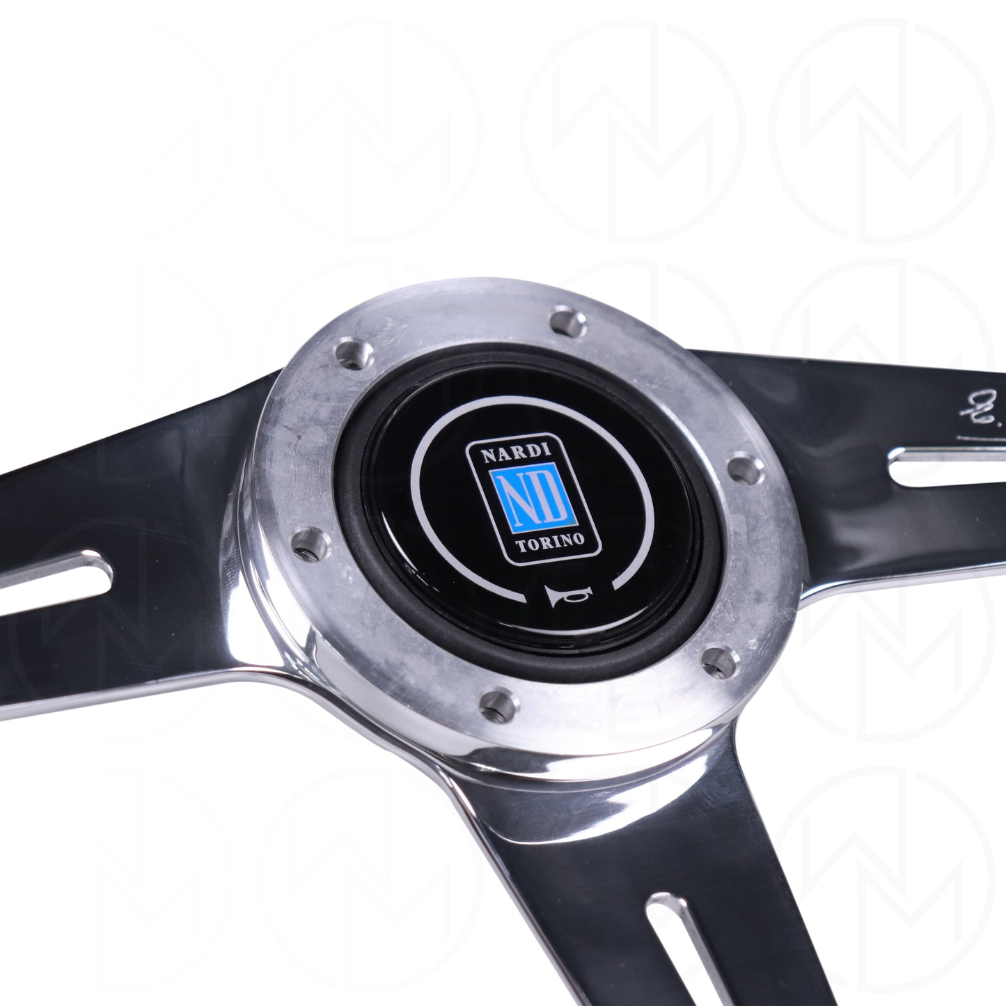 Nardi Classic ND 367 Wood Steering Wheel - 360mm Polished Spokes w/Ring Screws