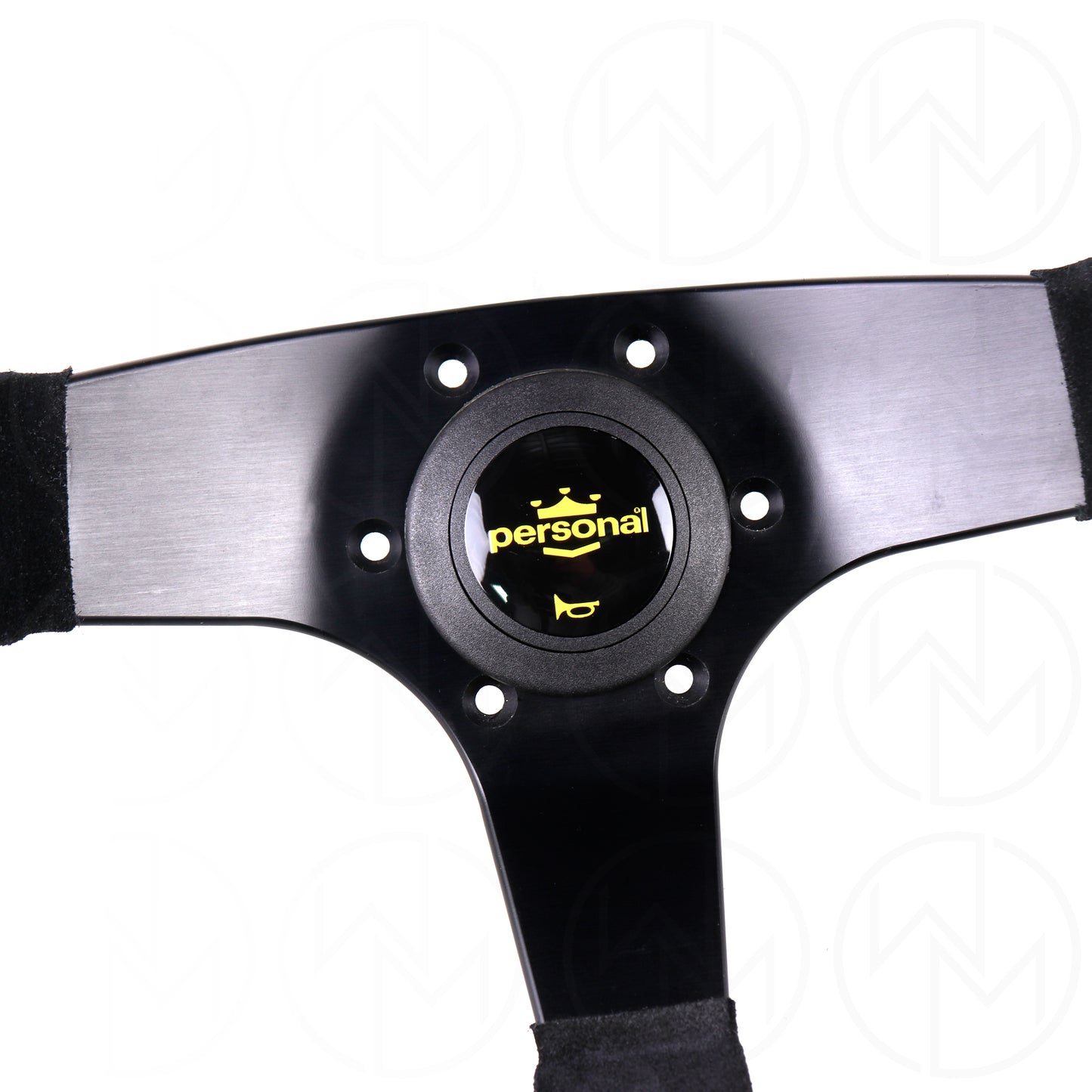 Personal Fitti Corsa Steering Wheel - 350mm Suede w/Yellow Stitch
