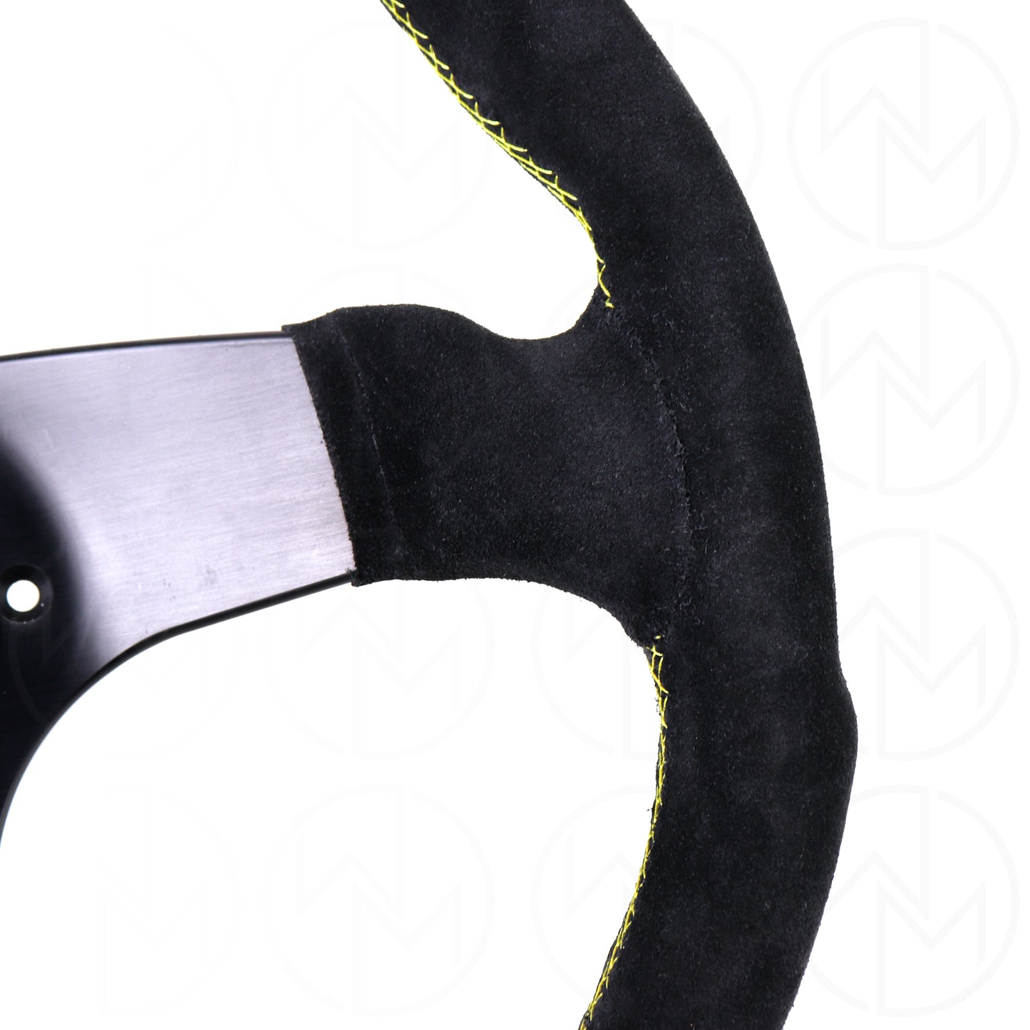 Personal Fitti Corsa Steering Wheel - 350mm Suede w/Yellow Stitch