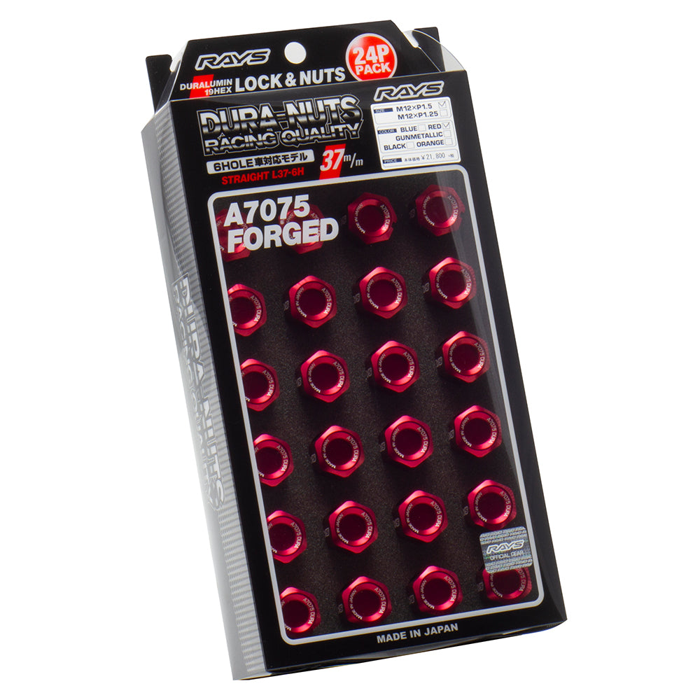 Rays L37 Dura Nut Straight Type Lug & Lock Set - M12X1.50