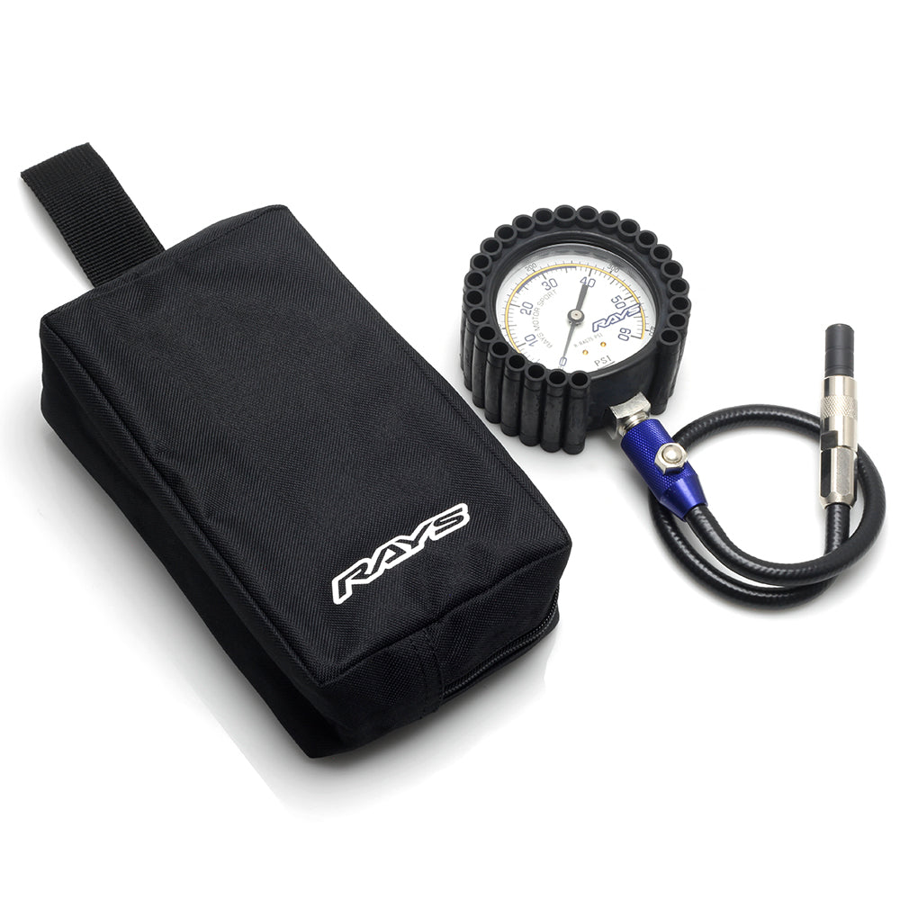 Rays Tire Pressure Air Gauge (75psi) w/ Carrying Case