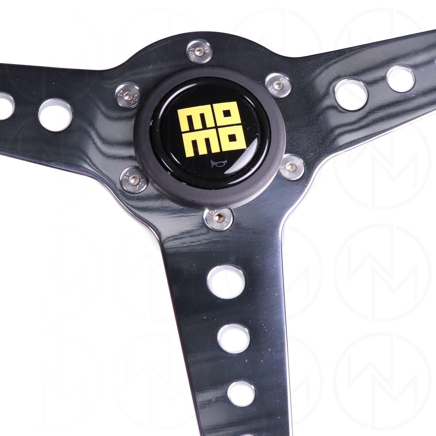 Momo California Heritage Line Wood Steering Wheel - 360mm w/Polished Spokes