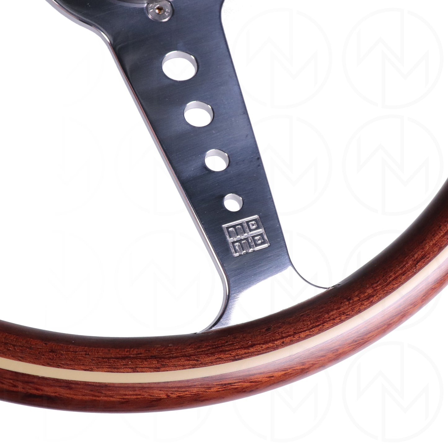 Momo California Heritage Line Wood Steering Wheel - 360mm w/Polished Spokes