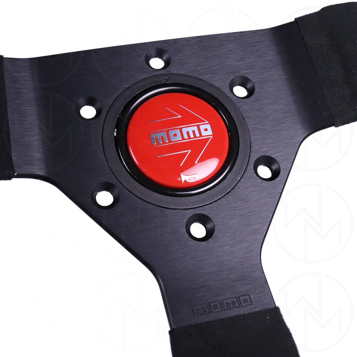 Momo Monte Carlo Steering Wheel - 320mm Alcantara w/Red Stitch