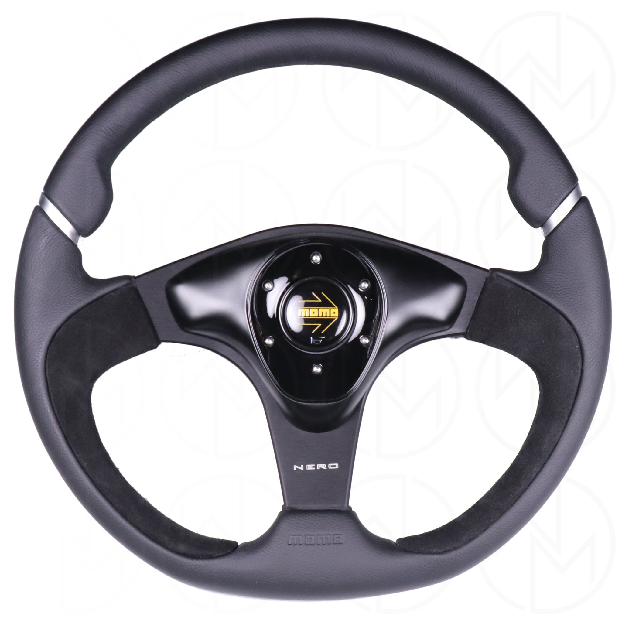 Momo Nero Steering Wheel - 350mm Leather Combo