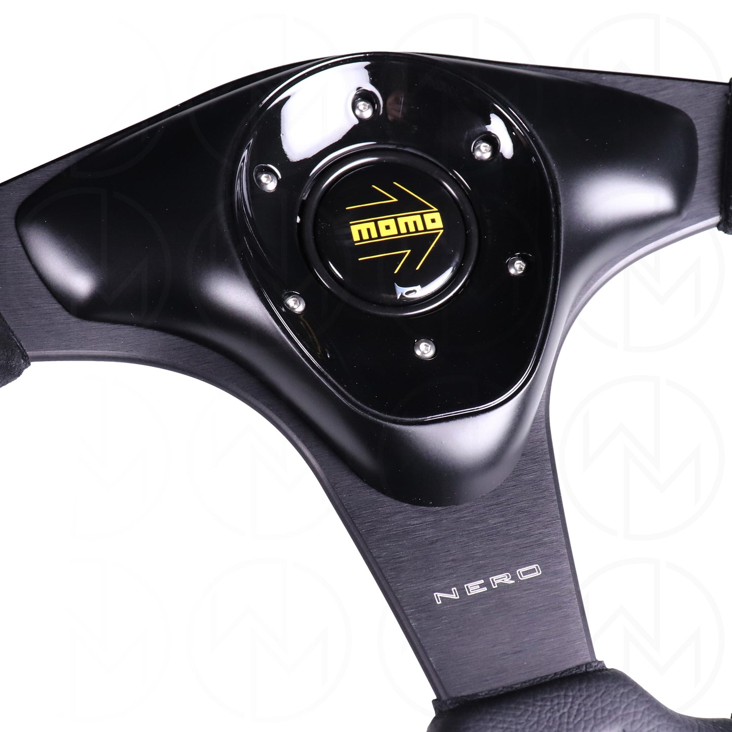 Momo Nero Steering Wheel - 350mm Leather Combo