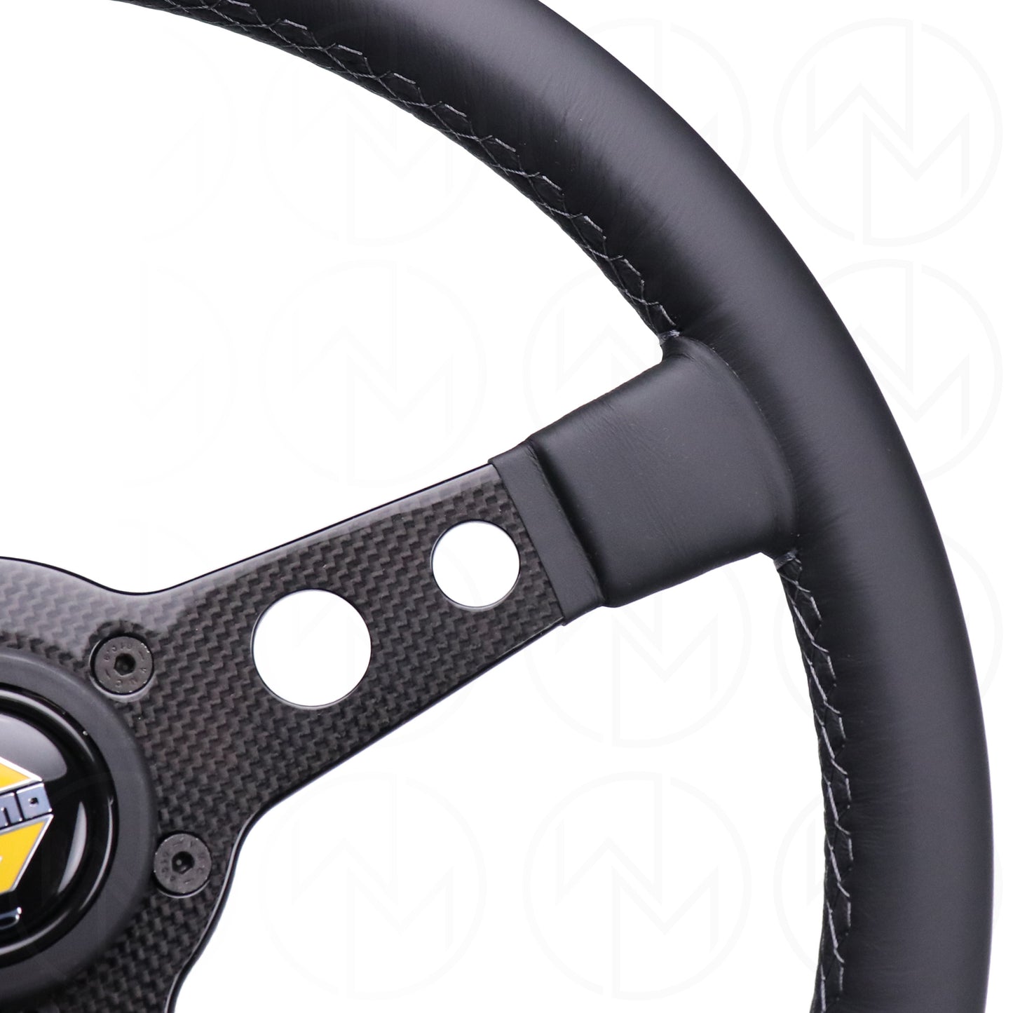 Momo Prototipo 6C Steering Wheel - 350mm Leather w/Carbon Fiber Spokes