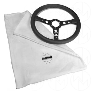 Momo Prototipo 6C Steering Wheel - 350mm Leather w/Carbon Fiber Spokes