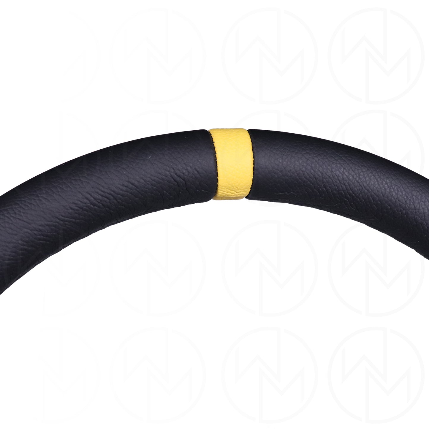 Momo Mod. 08 Steering Wheel - 350mm Leather w/Yellow Center Stripe