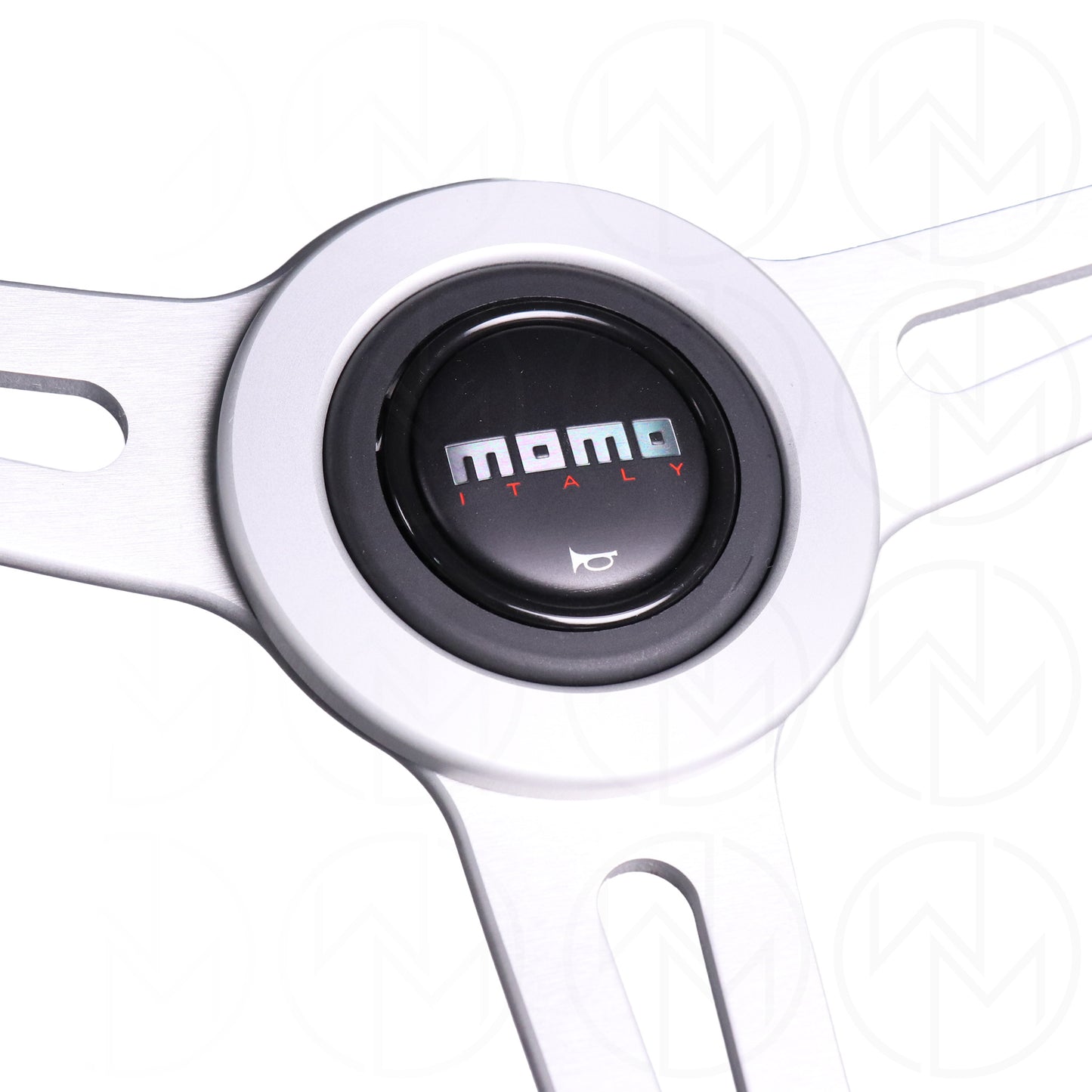 Momo Retro Steering Wheel - 360mm Leather w/Silver Spokes