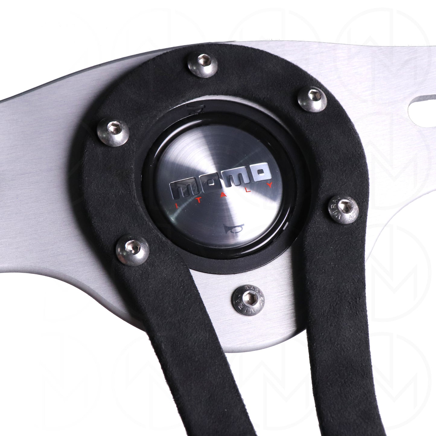 Momo Trek Steering Wheel - 350mm Leather Combo w/Embroidery