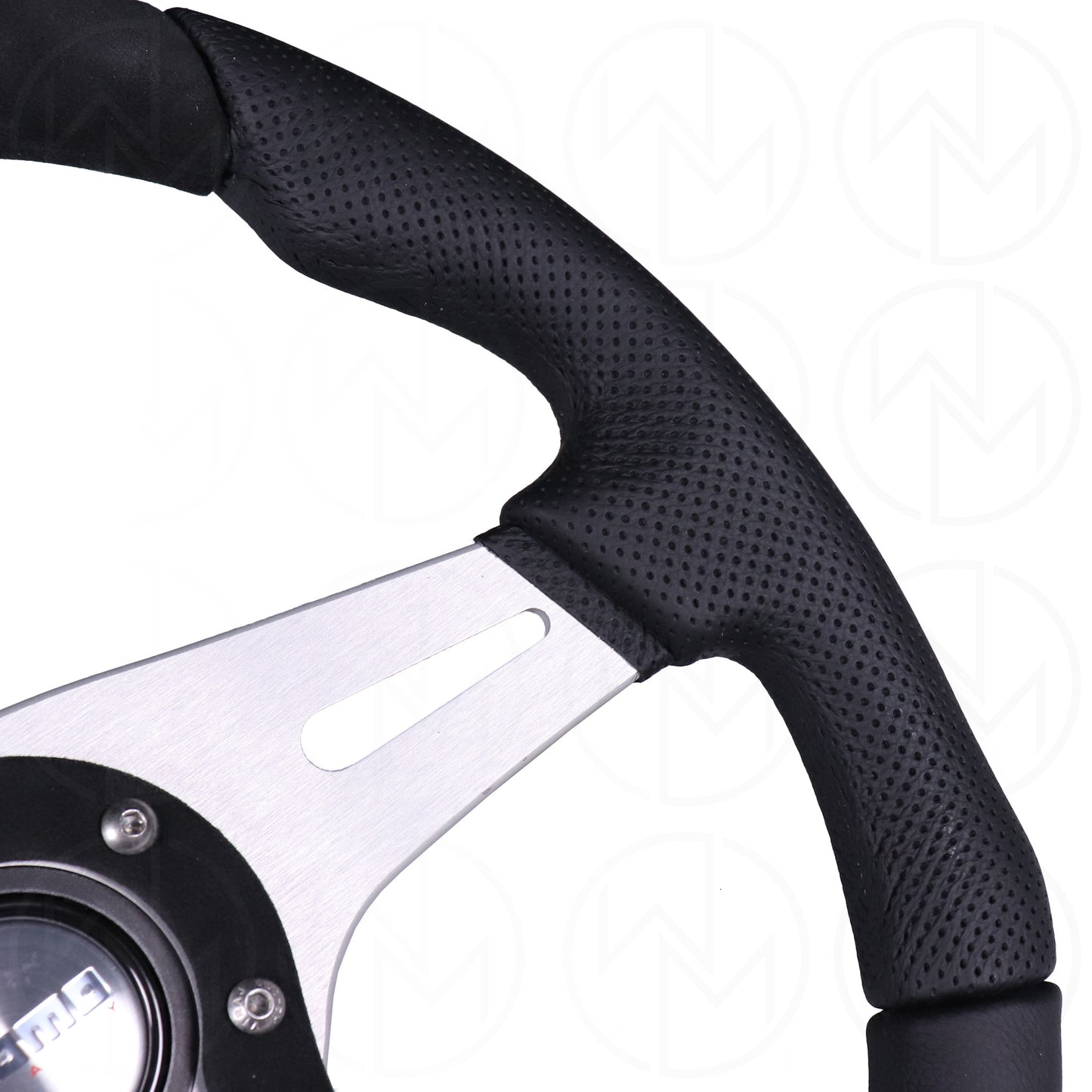 Momo Trek Steering Wheel - 350mm Leather Combo w/Embroidery