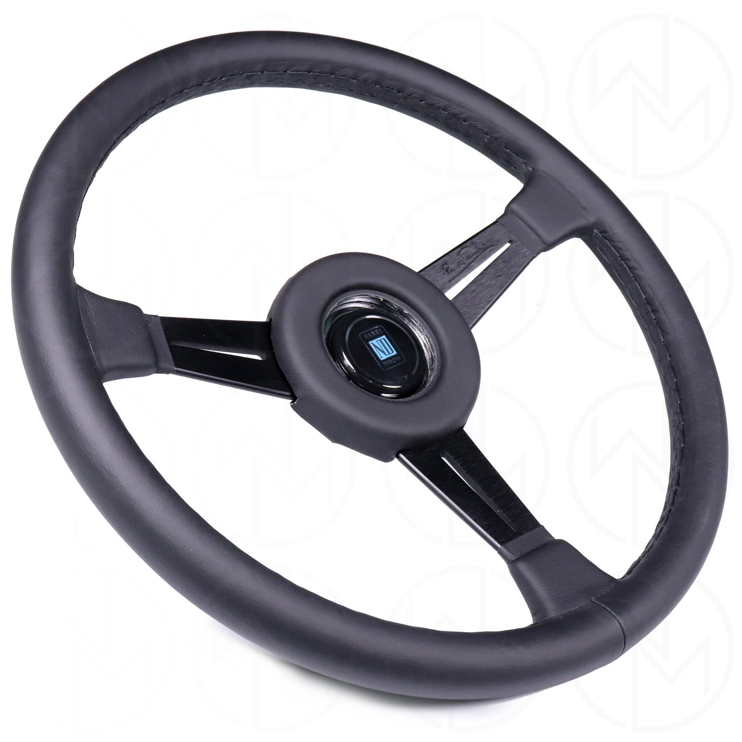 Nardi Classic Steering Wheel - 365mm Leather w/Black Spoke & Leather Ring and Black Stitch
