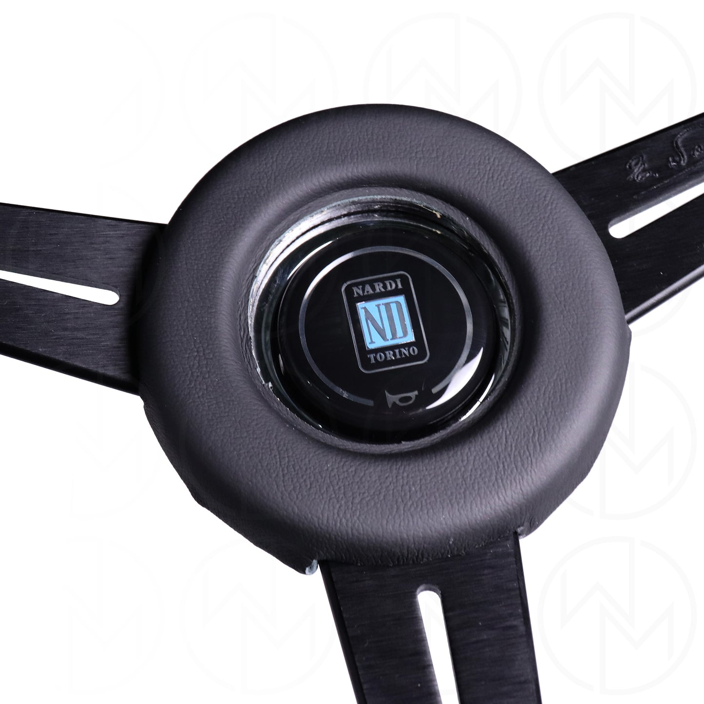 Nardi Classic Steering Wheel - 365mm Leather w/Black Spoke & Leather Ring and Black Stitch