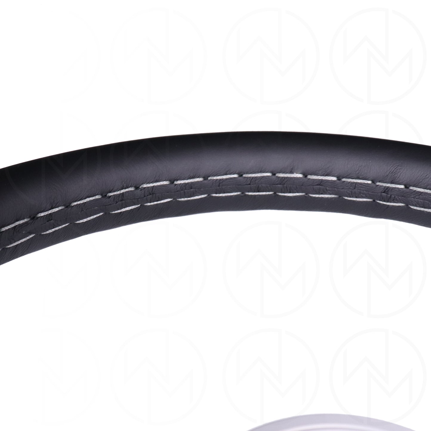 Nardi Classic Steering Wheel - 340mm Leather w/Silver Spoke & Ring and Grey Stitch