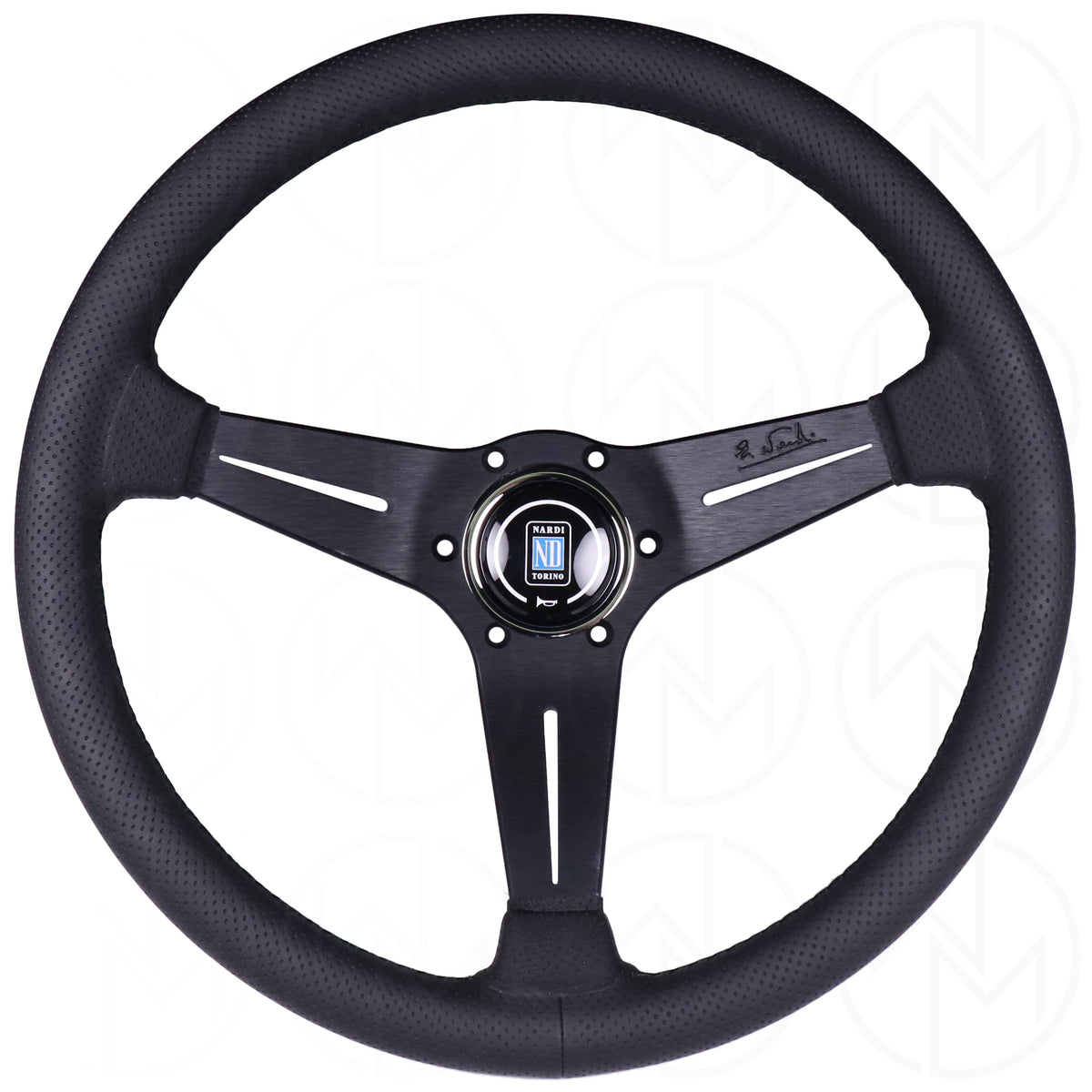 Nardi Sport Rally Deep Corn Steering Wheel - 350mm Perforated Leather  w/Black Stitch