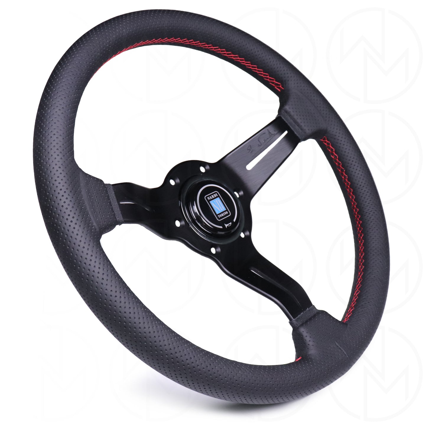 Nardi Sport Rally Deep Corn Steering Wheel - 330mm Perforated Leather w/Red Stitch