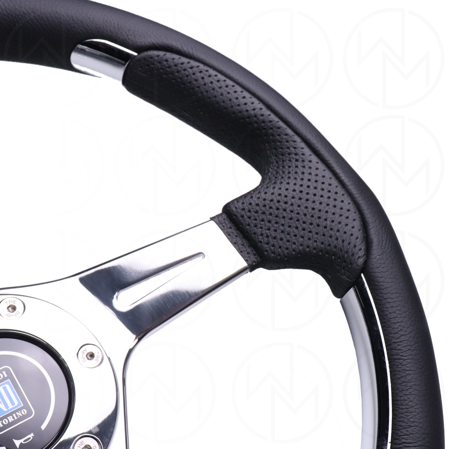 Nardi Kallista Metal Steering Wheel - 350mm Combo Leather w/Polished Spokes