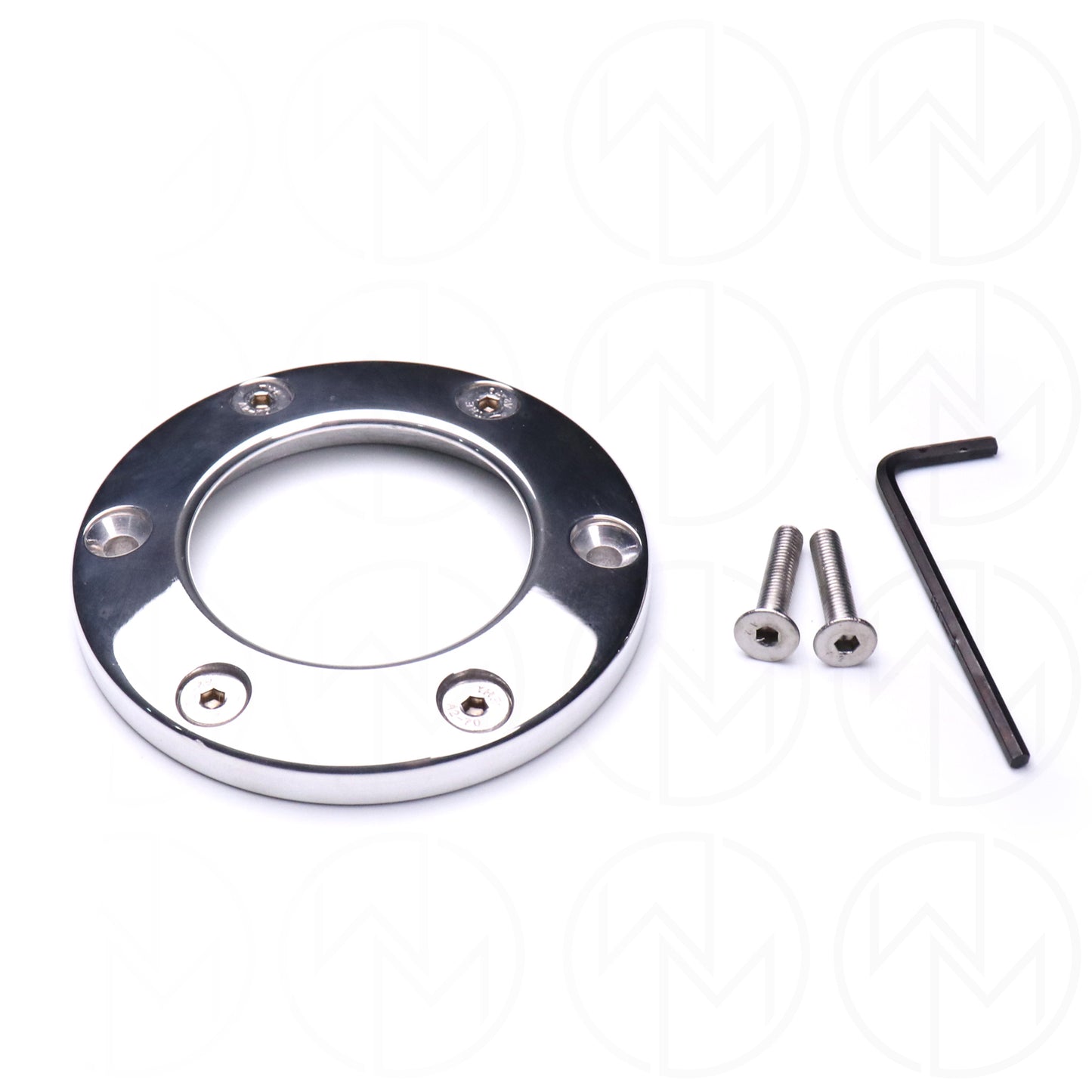 Nardi Kallista Metal Steering Wheel - 350mm Combo Leather w/Polished Spokes