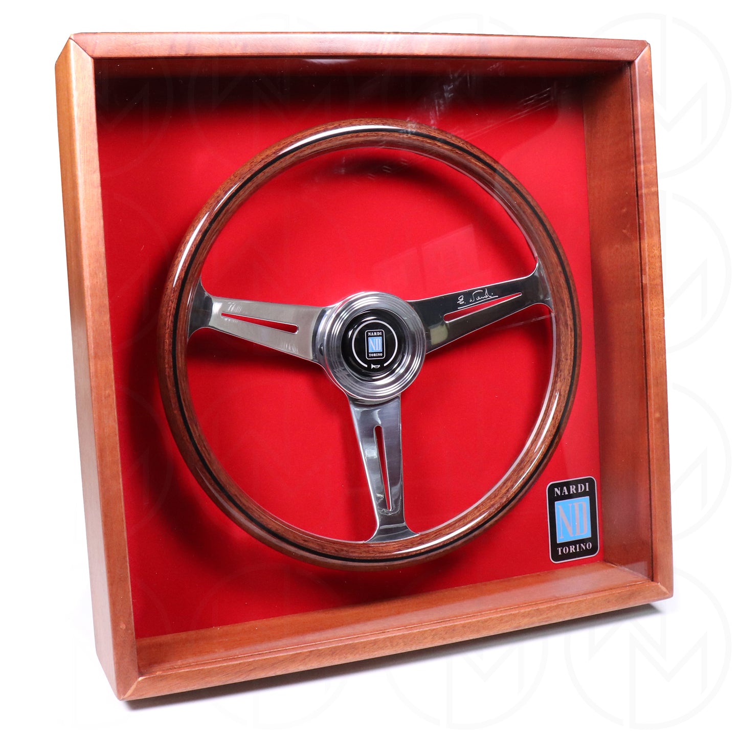 Nardi Classic Wood Steering Wheel w/Display Case - 360mm Polished Spokes
