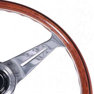 Nardi Classic Wood Steering Wheel - 390mm Polished Spokes