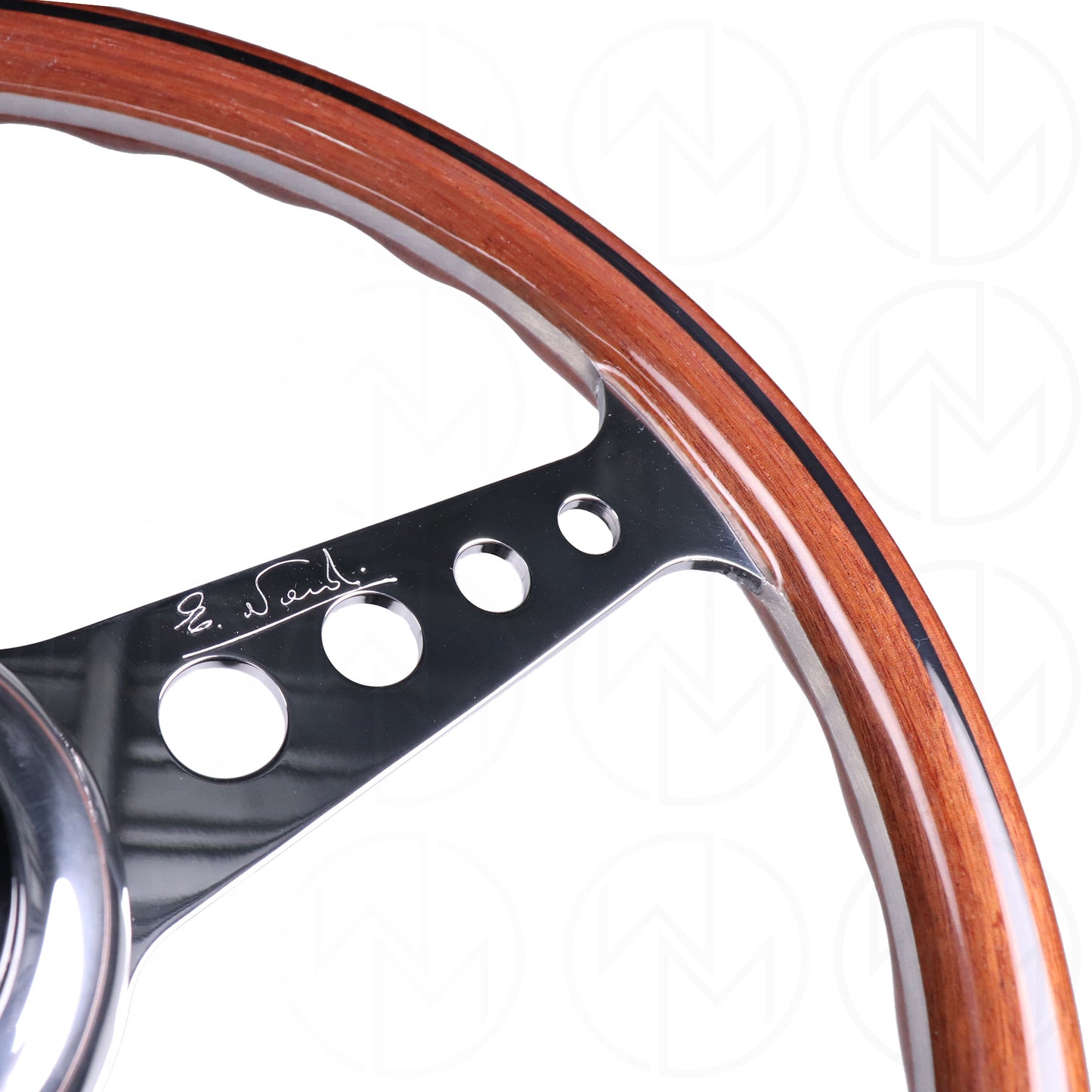 Nardi Classic Anni '60 Wood Steering Wheel - 360mm Polished Spokes w/Round Holes