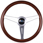 Nardi Classic Wood Steering Wheel - 360mm Satin Silver Spokes