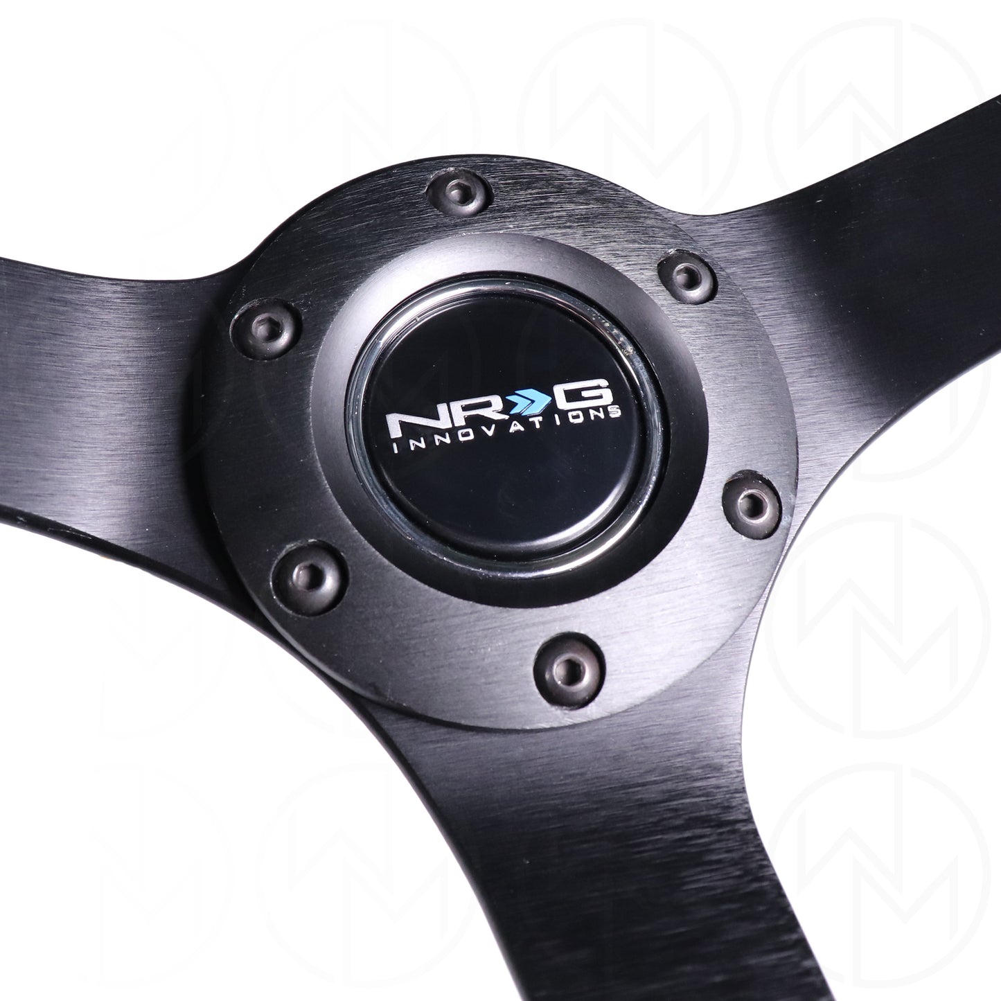 NRG Sport Steering Wheel - 350mm Suede w/Solid Spoke & Baseball Silver Stitch