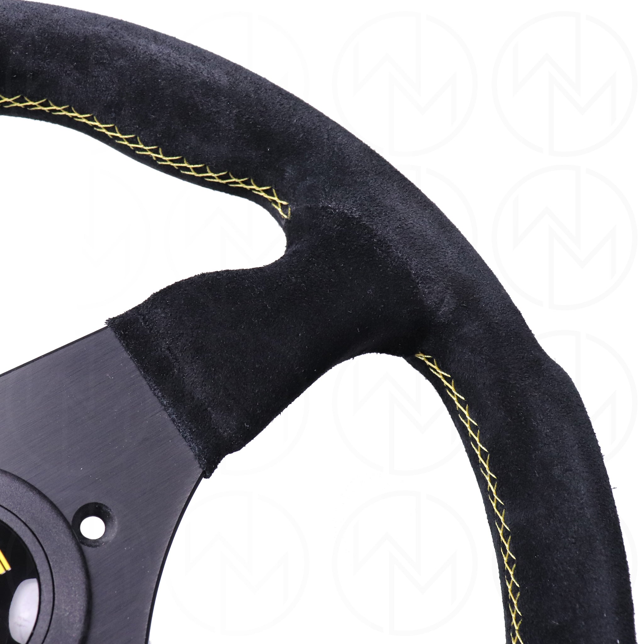 Personal Fitti F1 Steering Wheel - 320mm Suede w/Yellow Stitch