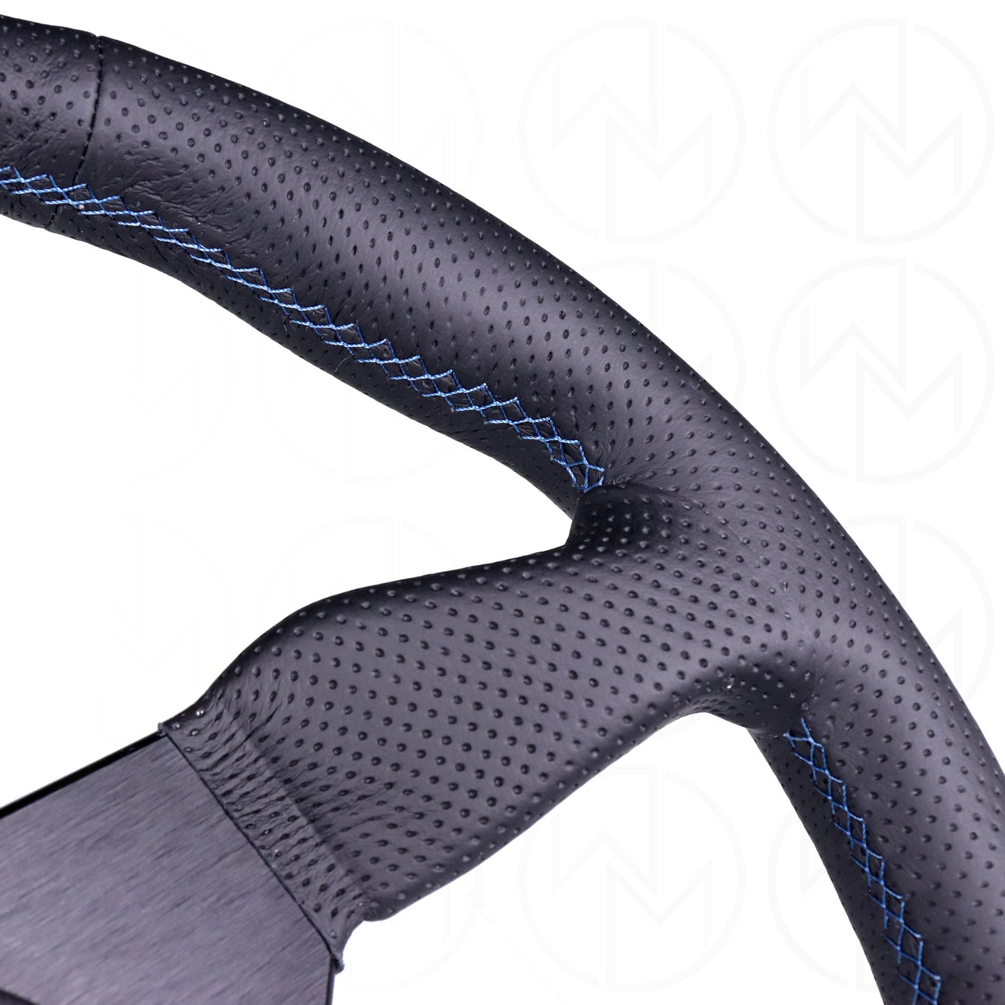Personal Grinta Steering Wheel - 350mm Perforated Leather w/Blue Stitch