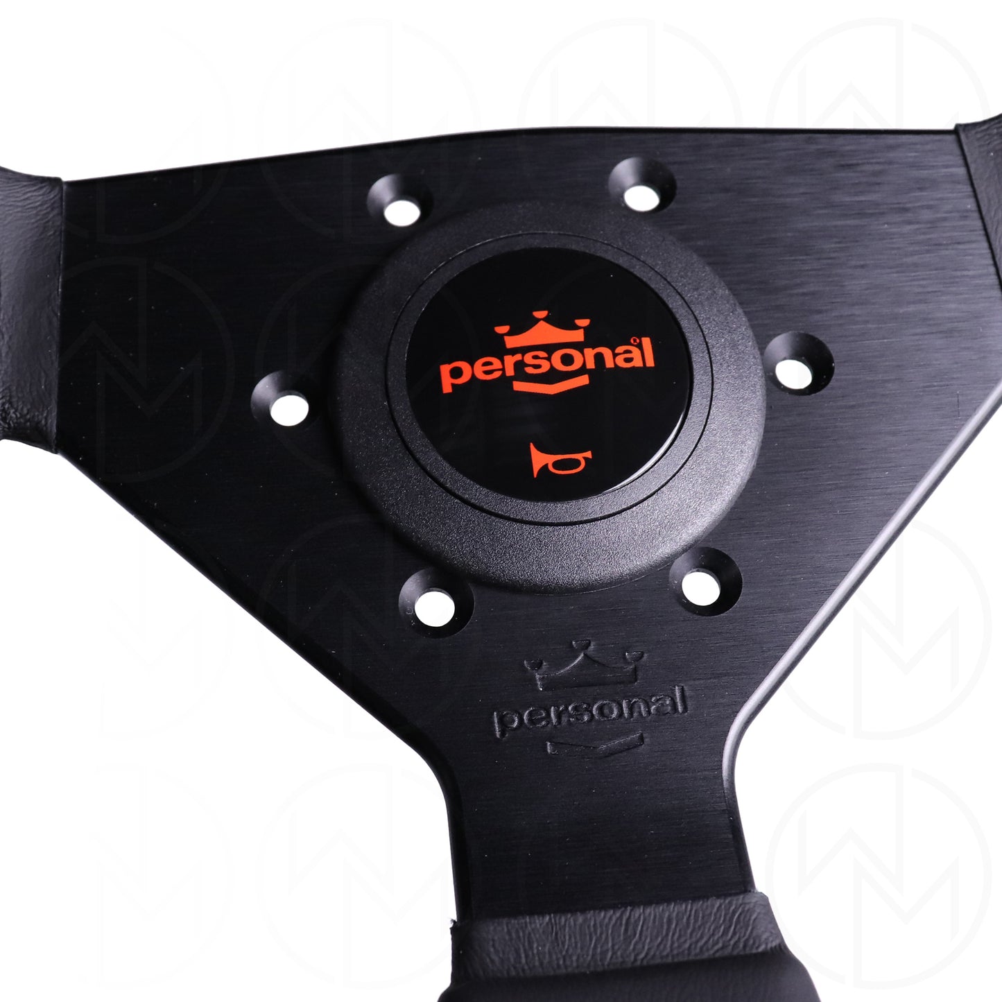 Personal Grinta Steering Wheel - 350mm Leather w/Red Stitch