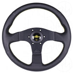 Personal Neo Actis Steering Wheel - 340mm Leather w/Yellow Stitch