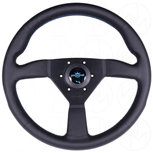 Personal Neo Eagle Steering Wheel - 340mm Leather w/Blue Stitch