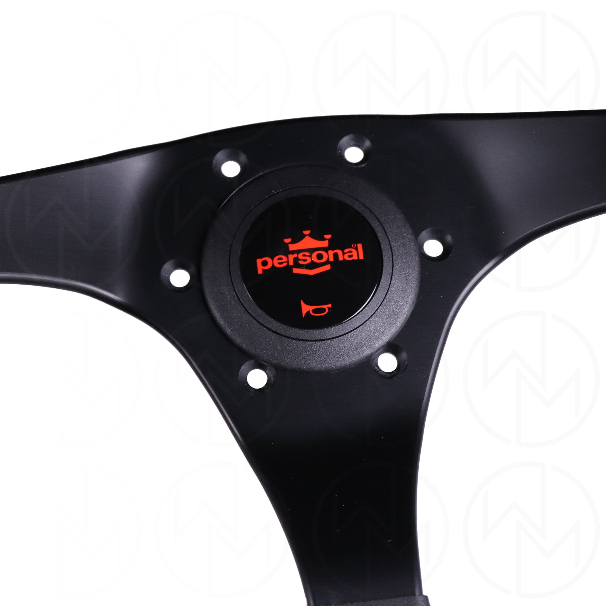 Personal Trophy Steering Wheel - 350mm Leather w/Red Stitch